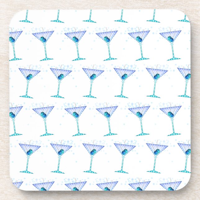Dessous de verre pour martini bleu (Devant)
