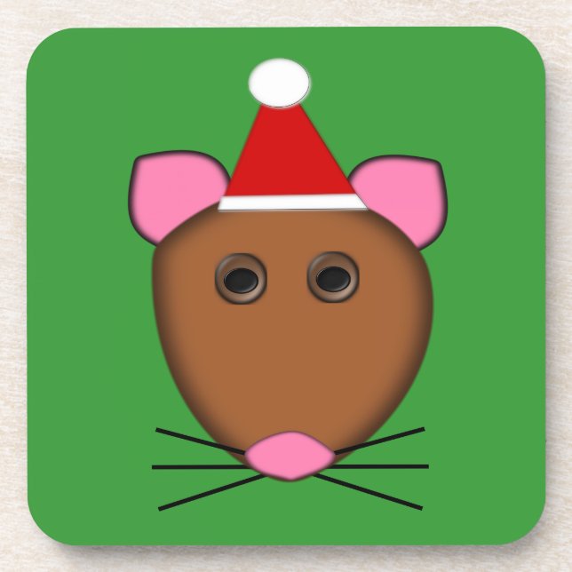Dessous de verre pour souris de Noël (Devant)