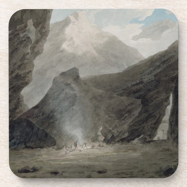 Dessous-de-verre Près de Chiavenna dans le Grisons, c.1779 (la (Devant)