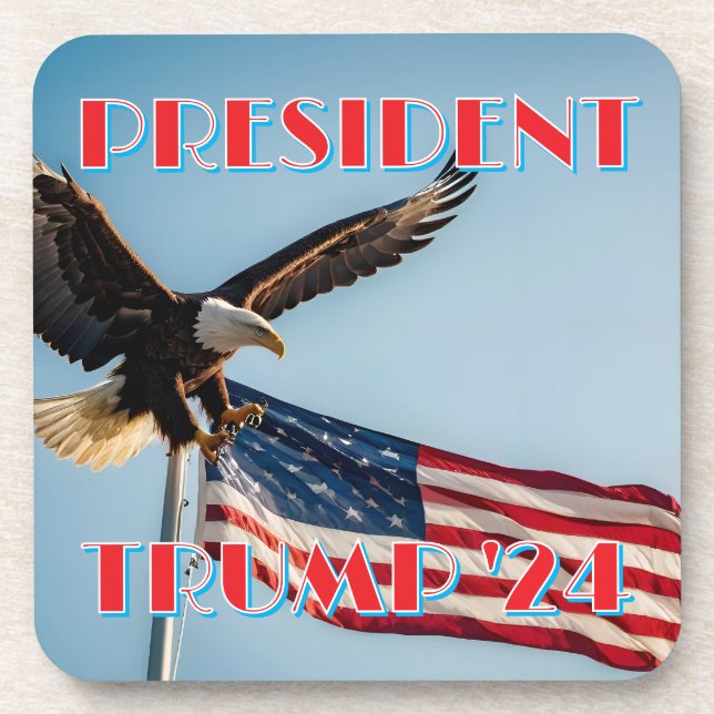 DESSOUS-DE-VERRE PRÉSIDENT TRUMP 2024 (Devant)