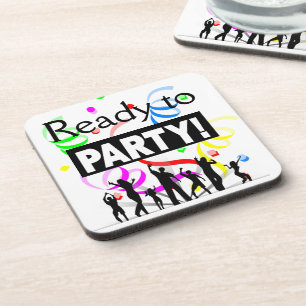 Dessous-de-verre Prêt À Faire La Fête Beverage Coaster