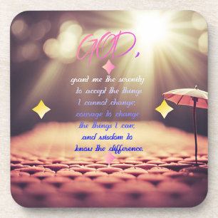 Dessous-de-verre Prière De Sérénité Avec Inspiration De L'Art Chrét
