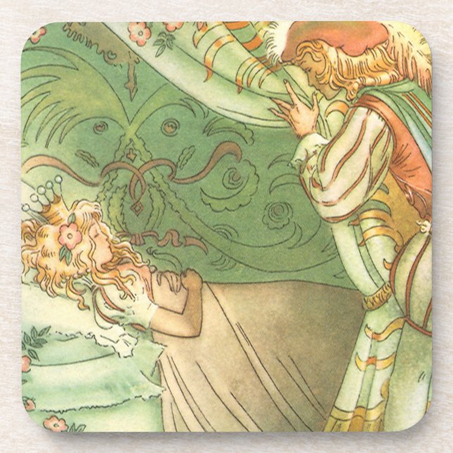Dessous-de-verre Princesse de la Belle au Bois Dormant, Conte de Fé (Devant)