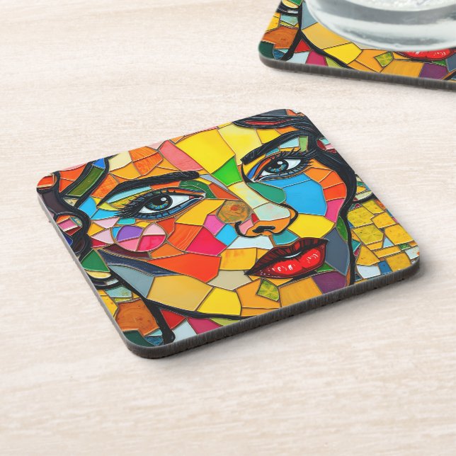 Dessous-de-verre « Prismara » - Fragments de sa flamme (Côté gauche)
