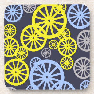 Dessous-de-verre Produit de cercle en motif roue funky heureux