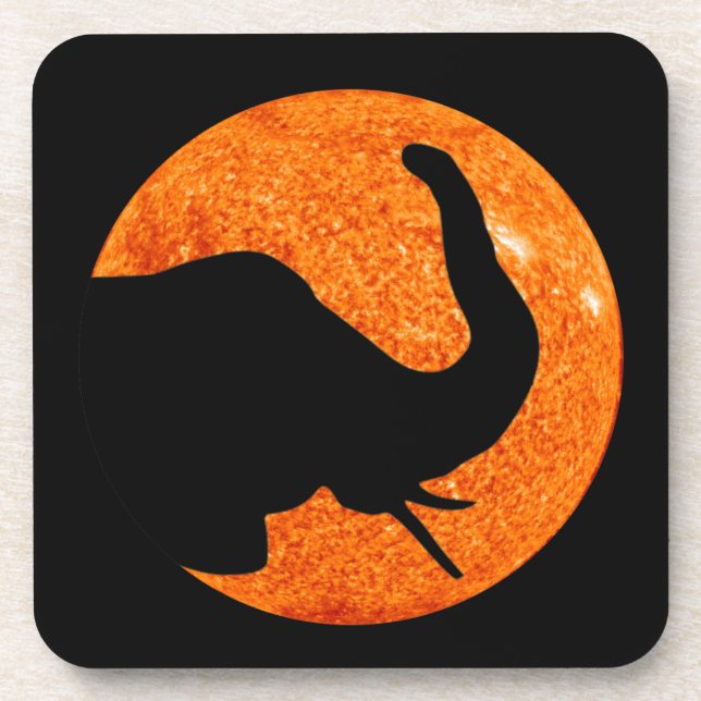 Dessous-de-verre Profil éléphant Éclipse solaire (Devant)
