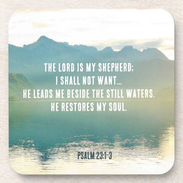 Dessous-de-verre Psalm 23 1-3 The LORD is My Shepherd  (Devant)