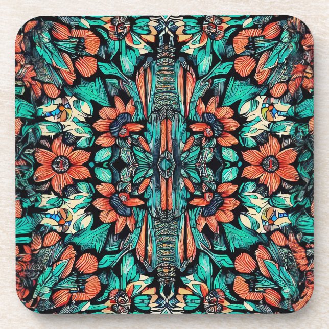 Dessous-de-verre Psychédélique hawaïenne (Devant)