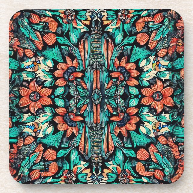 Dessous-de-verre Psychédélique hawaïenne (Devant)