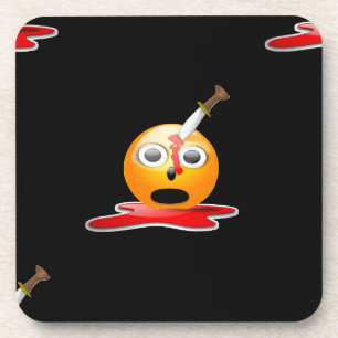 Dessous-de-verre psycho-émoji