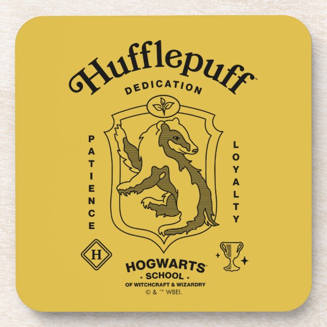 Dessous-de-verre PUFFELDUFF™ Dévouement Patience Loyauté Blason (Devant)