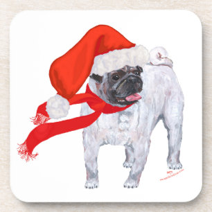 Dessous-de-verre Pug de Noël