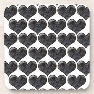 Dessous-de-verre Pug Hearts
