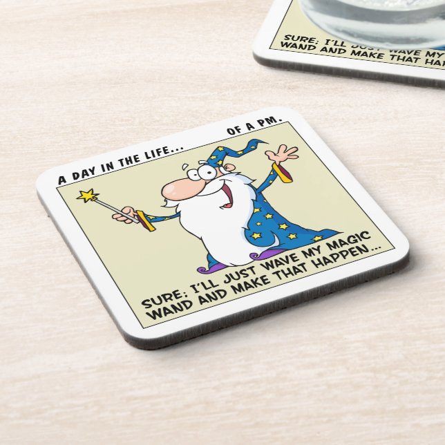 Dessous-de-verre Puissances magiques de chef de projet (Côté gauche)