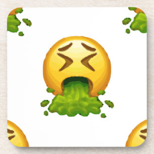 Dessous-de-verre puking émoji