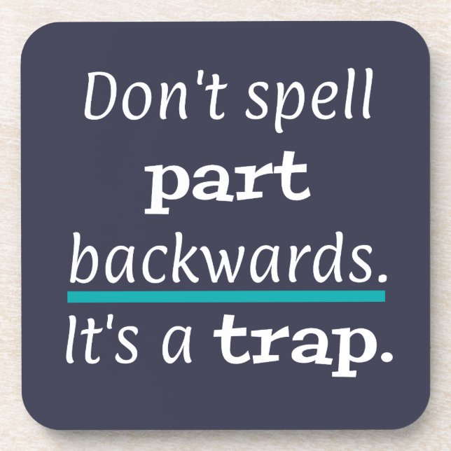 Dessous-de-verre Pun Part Back Funny Papa Joke Anglais Enseignant (Devant)