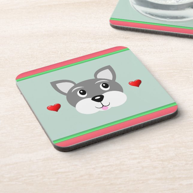Dessous-de-verre Puppy Chien Beverage Coaster (Côté gauche)