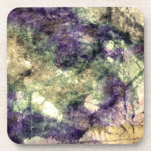 Dessous-de-verre Purple pink green black colourful abstract grunge