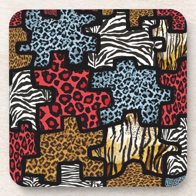 Dessous-de-verre Puzzle Rockabilly Impression Animale RAB (Devant)