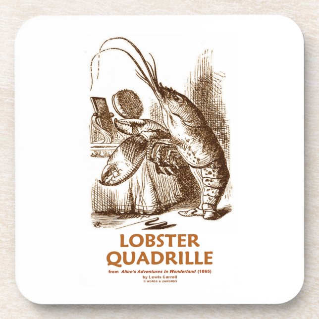 Dessous-de-verre Quadrille de homard (humour du pays des merveilles (Devant)
