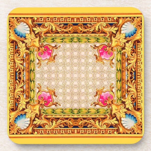 Dessous-de-verre quatre coins Baroque (Devant)
