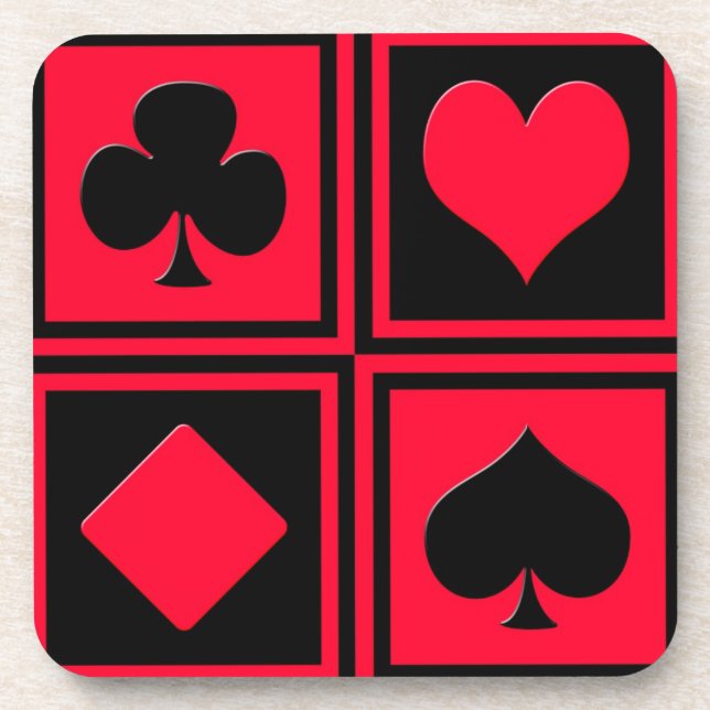 Dessous-de-verre Quatre combinaisons de cartes (Devant)