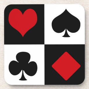 Dessous-de-verre Quatre combinaisons de cartes