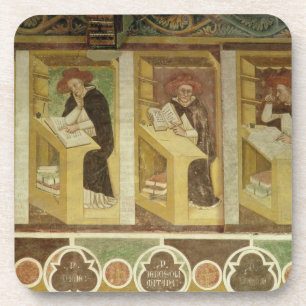 Dessous-de-verre Quatre moines dominicains à leurs bureaux, du cyc