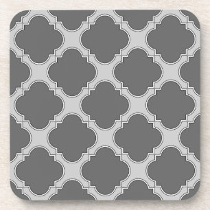Dessous-de-verre Quatrefoil dans les tons gris