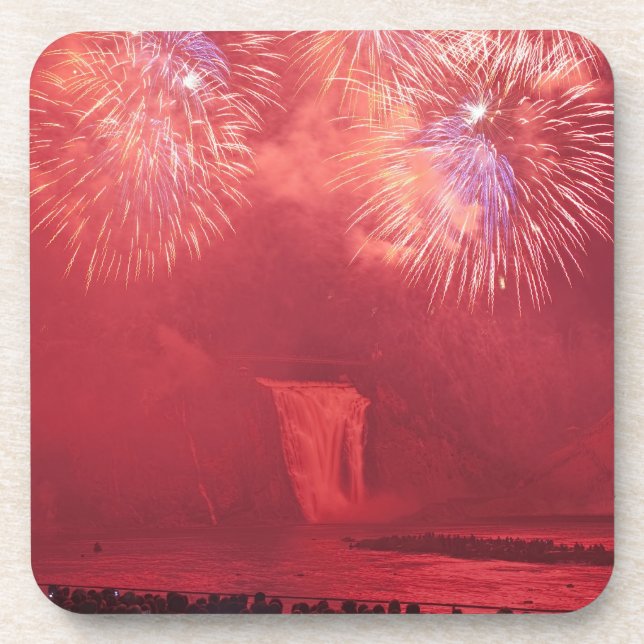 Dessous-de-verre Québec, Québec, Canada. Feux d'artifice au Parc (Devant)