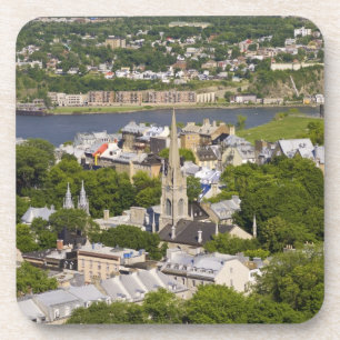 Dessous-de-verre Québec, Québec, Canada. Vue plongeante sur la