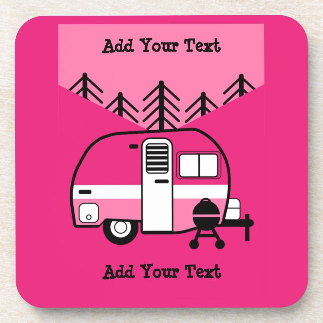 Dessous-de-verre Queen of the Camper - Drôle Camping RV (Devant)