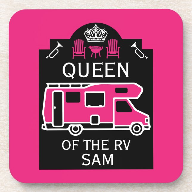 Dessous-de-verre Queen Of The Camper RV (Devant)