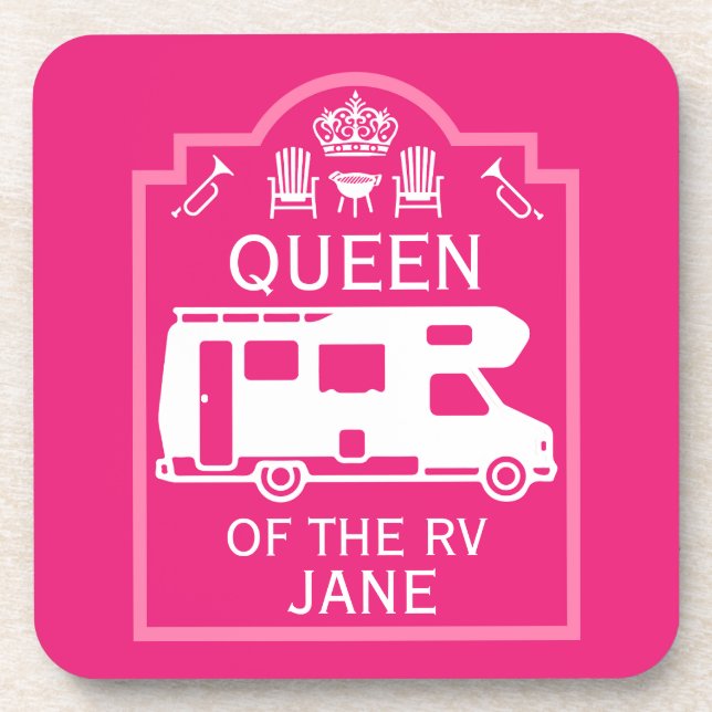 Dessous-de-verre Queen Of The Camper RV (Devant)