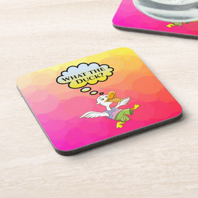 Dessous-de-verre Quel canard ? Beverage Coaster (Côté gauche)