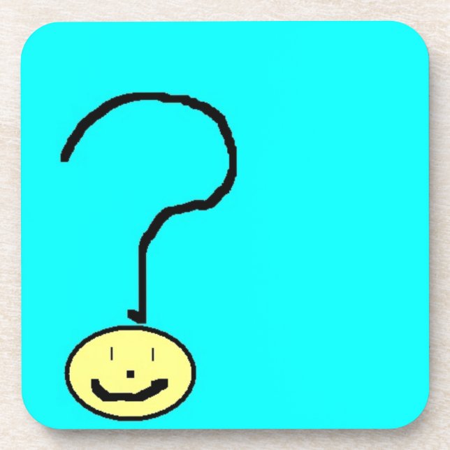 Dessous-de-verre question mark emoji, digital art by kids :) (Devant)