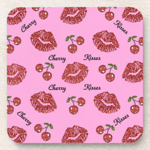 Dessous-de-verre RAB Rockabilly Baisers de Cerise sur Rose