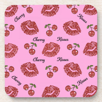 Dessous-de-verre RAB Rockabilly Cherry Kisses on Pink