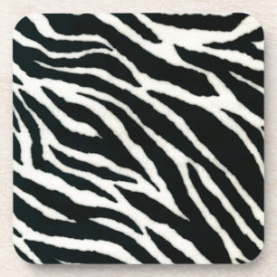 Dessous-de-verre RAB Rockabilly Zebra Imprimer noir et blanc