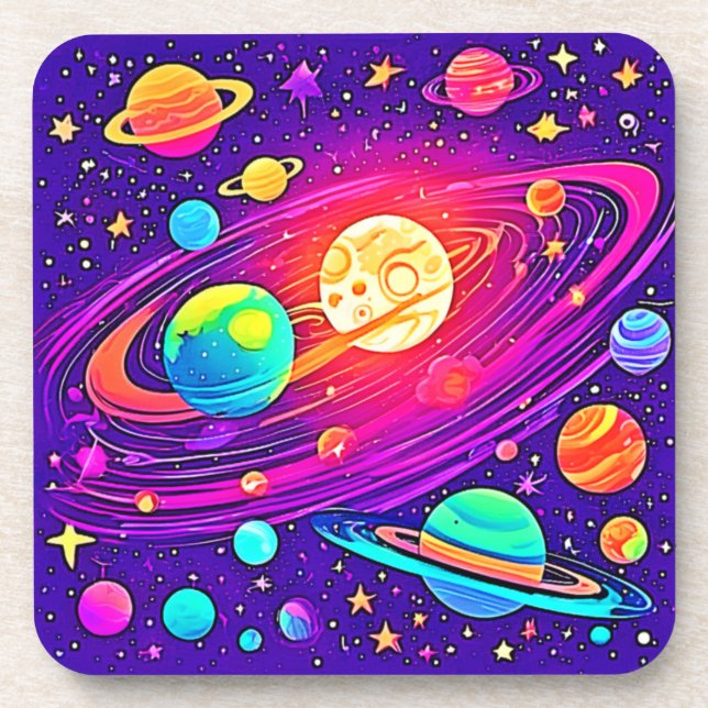Dessous-de-verre Rainbow Galaxy : Cartoon Fun (Devant)