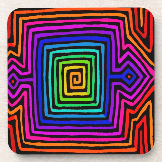 Dessous-de-verre Rainbow Kuna Indian Mola (Devant)