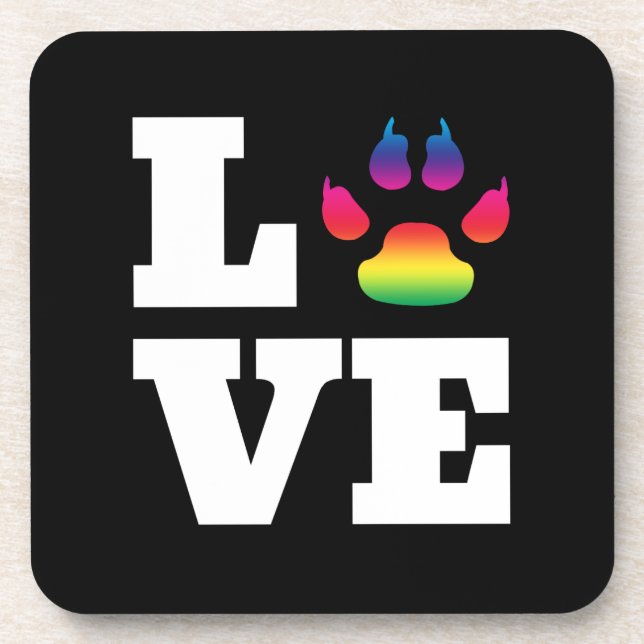 Dessous-de-verre Rainbow paw (Devant)