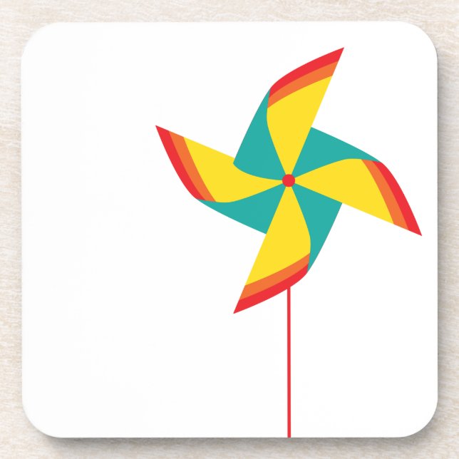 Dessous-de-verre rainbow pinwheel (Devant)