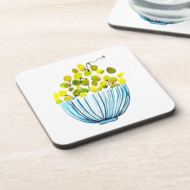 Dessous-de-verre Raisins aquarelle fruit mignon (Côté gauche)
