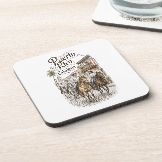 Dessous-de-verre Randonnée à cheval Cabalgata Porto Rico (Côté gauche)
