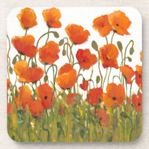 Dessous-de-verre Rangées des pavots I