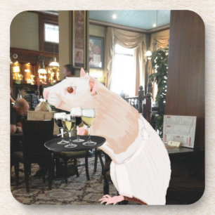 Dessous-de-verre Rat Waiter surréaliste