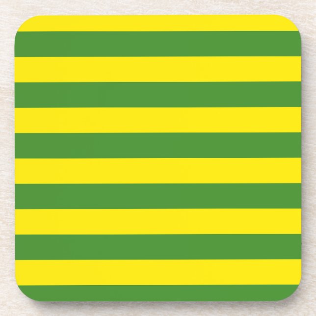 Dessous-de-verre Rayures jaune et verte (Devant)