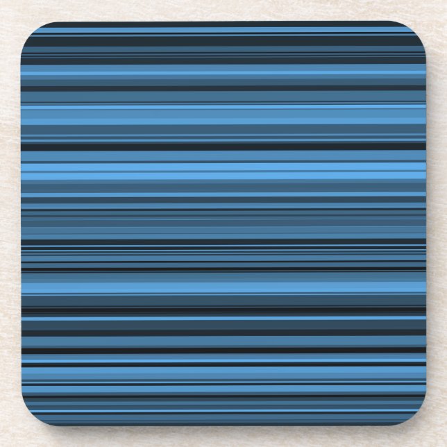 Dessous-de-verre Rayures Noir Bleu (Devant)