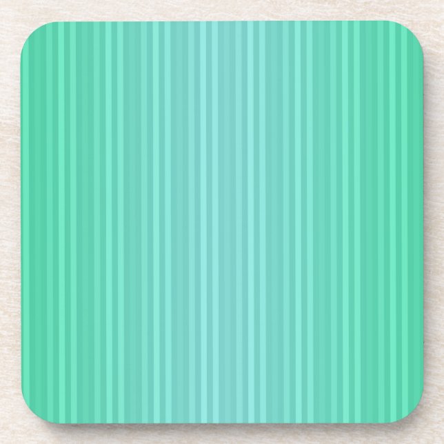 Dessous-de-verre Rayures verticales bleu aquamarine vert sarcelle (Devant)